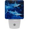 NEWzone Swordfishes Ocean Night Light for Kids 2-Pack, LED Plug into Wall Lights Dusk-to-Dawn Sensor, Nursery Plug in Nightlight, for Kids Room, Bathroom, Bedroom Decor, Children Gift view 1