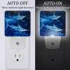 NEWzone Swordfishes Ocean Night Light for Kids 2-Pack, LED Plug into Wall Lights Dusk-to-Dawn Sensor, Nursery Plug in Nightlight, for Kids Room, Bathroom, Bedroom Decor, Children Gift view 2