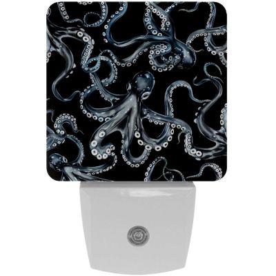 NEWzone Octopus Night Light Plug into Wall Decor 2 Pack, Decorative Night Light for Kids, Plug in Night Lights for Bedroom Living Room, Gift for Kids Adults