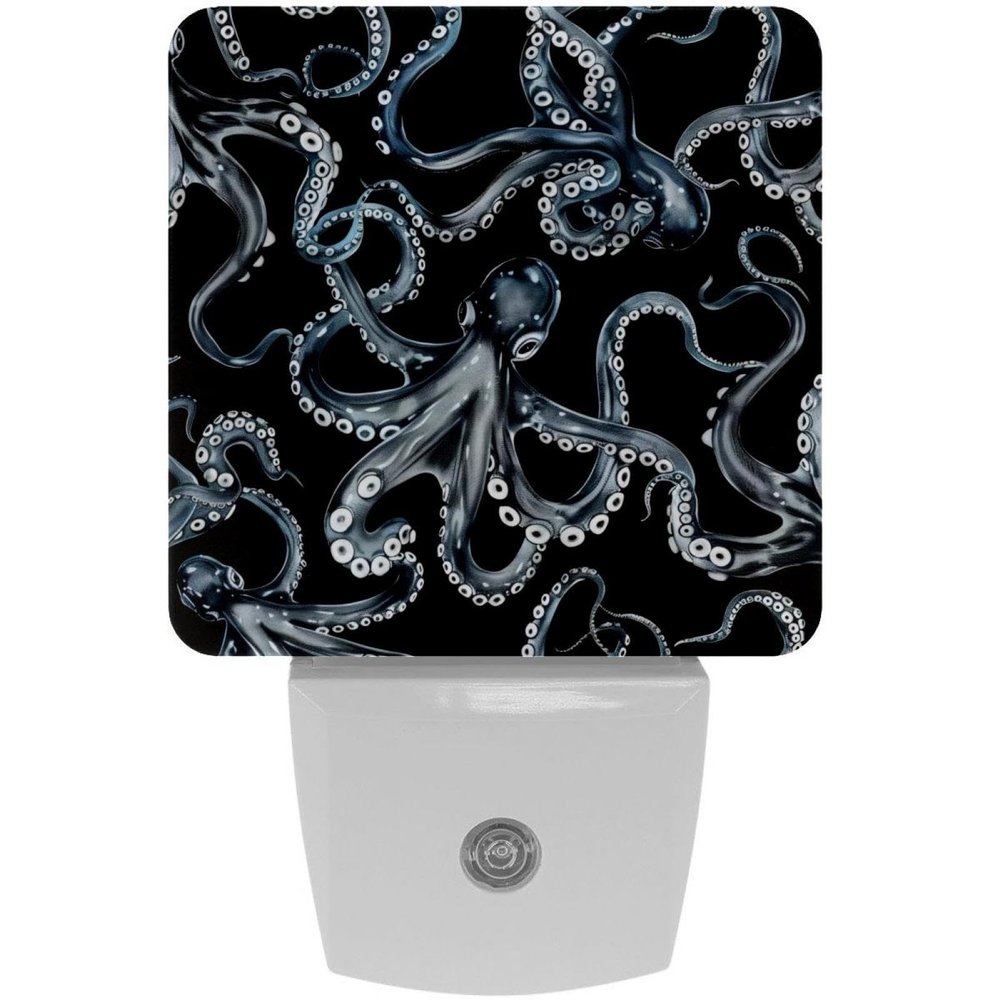 NEWzone Octopus Night Light Plug into Wall Decor 2 Pack, Decorative Night Light for Kids, Plug in Night Lights for Bedroom Living Room, Gift for Kids Adults