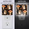 NEWzone Hedgehog Mushroom Night Light Plug into Wall with Dusk to Dawn Sensor LED Nightlight for Kid Girls Boys Room Decor, Hallway, Kitchen, Bathroom, Nursery, Stairs view 2