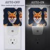 NEWzone Fox Heads Night Light 0.5W, Plug in Night Lights for Boys Girls Led Night Light Dusk to Dawn Sensor Nightlight for Stairway/Hallway/Bedroom view 2
