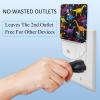 NEWzone Dinosaurs Splash Paint Night Light Plug into Wall with Dusk to Dawn Light Sensors, Warm Nightlights for Bedroom, Bathroom, Hallway, Kitchen, Gifts Ideal for Girls Boys view 3