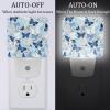 NEWzone Butterflies Floral Night Light for Kids 2 Pack, LED Plug into Wall Lights Dusk-to-Dawn Sensor, Nursery Nightlight for Kids Room, Bathroom, Bedroom Decor view 2