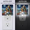NEWzone Snowman Xmas Tree Santa Sleigh Night Light Plug into Wall with Dusk to Dawn Light Sensors, Warm Nightlights for Bedroom, Bathroom, Hallway, Kitchen, Gifts Ideal for Girls Boys view 2