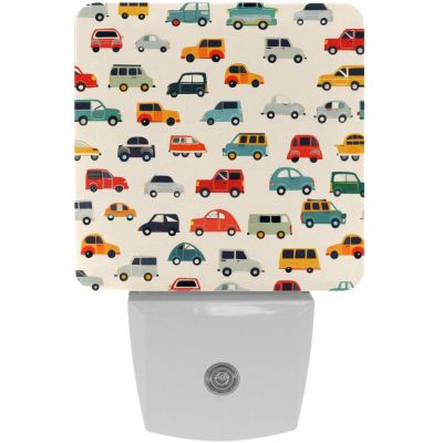 NEWzone Vehicle Car Night Light Plug into Wall with Dusk to Dawn Sensor LED Nightlight for Kid Girls Boys Room Decor, Hallway, Kitchen, Bathroom, Nursery, Stairs