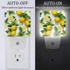NEWzone Lemon Flowers Night Light Plug into Wall with Dusk to Dawn Sensor LED Nightlight for Kid Girls Boys Room Decor, Hallway, Kitchen, Bathroom, Nursery, Stairs view 2