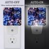 NEWzone Purple Flower Butterflies Night Light Plug into Wall with Dusk to Dawn Sensor LED Nightlight for Kid Girls Boys Room Decor, Hallway, Kitchen, Bathroom, Nursery, Stairs view 2