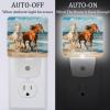 NEWzone Horses Running Night Light 0.5W, Plug in Night Lights for Boys Girls Led Night Light Dusk to Dawn Sensor Nightlight for Stairway/Hallway/Bedroom view 2