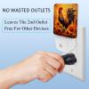 NEWzone Rooster Sunflowers Night Light Plug into Wall with Dusk to Dawn Light Sensors, Warm Nightlights for Bedroom, Bathroom, Hallway, Kitchen, Gifts Ideal for Girls Boys view 3