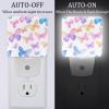NEWzone Butterflies Night Light for Kids 2-Pack, LED Plug into Wall Lights Dusk-to-Dawn Sensor, Nursery Plug in Nightlight, for Kids Room, Bathroom, Bedroom Decor, Children Gift view 2