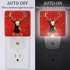NEWzone Merry Christmas Reindeer Night Light 0.5W, Plug in Night Lights for Boys Girls Led Night Light Dusk to Dawn Sensor Nightlight for Stairway/Hallway/Bedroom view 2