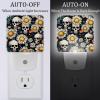 NEWzone Daisies Florals Skulls Night Light 0.5W, Plug in Night Lights for Boys Girls Led Night Light Dusk to Dawn Sensor Nightlight for Stairway/Hallway/Bedroom view 2