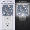 NEWzone Butterflies Florals Night Light Plug into Wall with Dusk to Dawn Light Sensors, Warm Nightlights for Bedroom, Bathroom, Hallway, Kitchen, Gifts Ideal for Girls Boys view 2