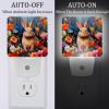 NEWzone Rabbit and Flower Night Light Plug into Wall with Dusk to Dawn Light Sensors, Warm Nightlights for Bedroom, Bathroom, Hallway, Kitchen, Gifts Ideal for Girls Boys view 2
