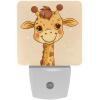NEWzone Cute Giraffe Night Light for Kids 2-Pack, LED Plug into Wall Lights Dusk-to-Dawn Sensor, Nursery Plug in Nightlight, for Kids Room, Bathroom, Bedroom Decor, Children Gift view 1