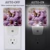 NEWzone Daisies Butterfly Wooden Plank Night Light Plug into Wall with Dusk to Dawn Light Sensors, Warm Nightlights for Bedroom, Bathroom, Hallway, Kitchen, Gifts Ideal for Girls Boys view 2