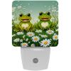 NEWzone Frog Daisy Night Light Plug into Wall Decor 2 Pack, Decorative Night Light for Kids, Plug in Night Lights for Bedroom Living Room, Gift for Kids Adults view 1