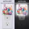 NEWzone Easter Eggs Night Light Plug into Wall Decor 2 Pack, Decorative Night Light for Kids, Plug in Night Lights for Bedroom Living Room, Gift for Kids Adults view 2