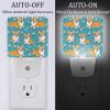 NEWzone Corgi Dogs Flower Night Light 0.5W, Plug in Night Lights for Boys Girls Led Night Light Dusk to Dawn Sensor Nightlight for Stairway/Hallway/Bedroom view 2
