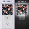 NEWzone Koi Fish Cherry Flower Night Light Plug into Wall with Dusk to Dawn Sensor LED Nightlight for Kid Girls Boys Room Decor, Hallway, Kitchen, Bathroom, Nursery, Stairs view 2