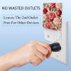 NEWzone Rose Flowers Night Light Plug into Wall Decor 2 Pack, Decorative Night Light for Kids, Plug in Night Lights for Bedroom Living Room, Gift for Kids Adults view 3