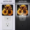 NEWzone Sunflowers Butterfly Night Light for Kids 2 Pack, LED Plug into Wall Lights Dusk-to-Dawn Sensor, Nursery Nightlight for Kids Room, Bathroom, Bedroom Decor view 2