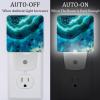 NEWzone Blue Marble Agate Night Light Plug into Wall for Girls Boys Room, Decorative Nightlights Auto Sensor Led Lights Wall Decor Gifts for Women Nightlight, 2 Pack view 2