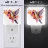 NEWzone Hummingbird Florals Night Light for Kids 2 Pack, LED Plug into Wall Lights Dusk-to-Dawn Sensor, Nursery Nightlight for Kids Room, Bathroom, Bedroom Decor view 2
