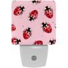 NEWzone Ladybugs Night Light 0.5W, Plug in Night Lights for Boys Girls Led Night Light Dusk to Dawn Sensor Nightlight for Stairway/Hallway/Bedroom view 1