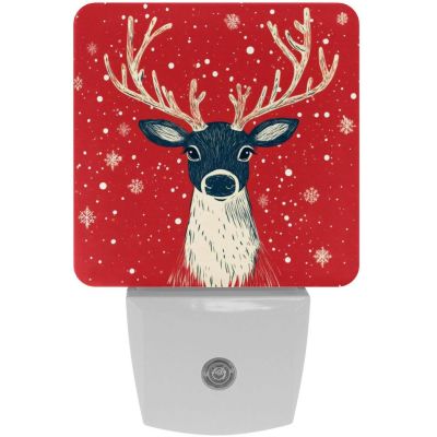 NEWzone Christmas Deer Night Light 0.5W, Plug in Night Lights for Boys Girls Led Night Light Dusk to Dawn Sensor Nightlight for Stairway/Hallway/Bedroom