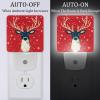 NEWzone Christmas Deer Night Light 0.5W, Plug in Night Lights for Boys Girls Led Night Light Dusk to Dawn Sensor Nightlight for Stairway/Hallway/Bedroom view 2