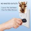 NEWzone Flower Highland Cow Night Light Plug into Wall with Dusk to Dawn Light Sensors, Warm Nightlights for Bedroom, Bathroom, Hallway, Kitchen, Gifts Ideal for Girls Boys view 3