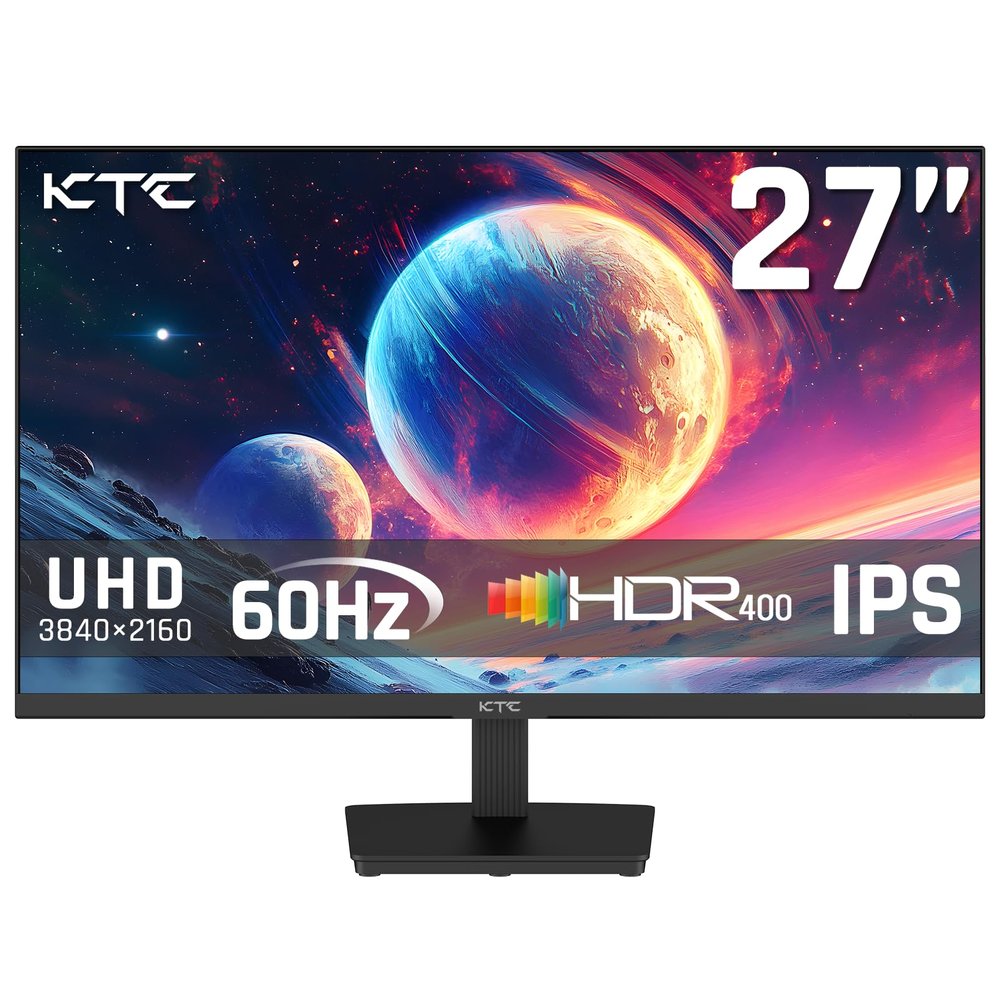 KTC 27 Inch 4K UHD(3840 * 2160) Computer Monitor - IPS Monitor, 60hz, HDR400, Anti-Blue Light Screen, DCI-P3 95% 125% sRGB, Support FreeSync and GSync, PC Monitor for Design, Work,Casual Gaming