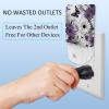 NEWzone Purple Daisy Butterflies Night Light Plug into Wall for Girls Boys Room, Decorative Nightlights Auto Sensor Led Lights Wall Decor Gifts for Women Nightlight, 2 Pack view 3