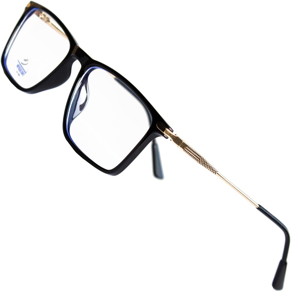 EYEGLASSTOR Blue Light Blocking Glasses for Men & Women, Small to Medium Face Lightweight TR90 Frame, Flexible Computer & Gaming Glasses, Anti Eye Strain Black