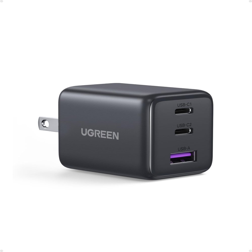 UGREEN 3-Port 30W USB C Charger Block, GaN II Type C Fast Charging, Black