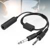 Headset Adapter Portable Headphone Adapter Cable for Helicopter to General Aviation for U174 Connectors with Dual Ga Plugs(3/16" Mic Plug 1/4" Speaker Plug) to Nexus 4 Conductor Plug Play Design view 1