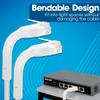 Intellinet FlexiBoot Slim Cat6 Ethernet Network Patch Cable 10-Pack - 10Gbps & 250MHz, Flexible Bendable Boot, 32AWG Pure Bare Copper Wire, Gold-Plated Contacts - 2ft, White view 3