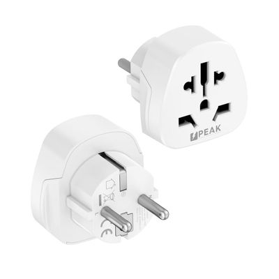 1 x Peak Power World to Europe Travel Adapter - Allow travellers from over 150 countries to safely use earthed or non-earthed appliances throughout Europe excluding Switzerland, Italy, Denmark and UK.
