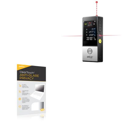 BoxWave Screen Protector Compatible with Mileseey D9 Pro Laser Distance Meter - ClearTouch Anti-Glare Privacy (2-Pack), Privacy Screen Protector Flexible Film Anti-Glare