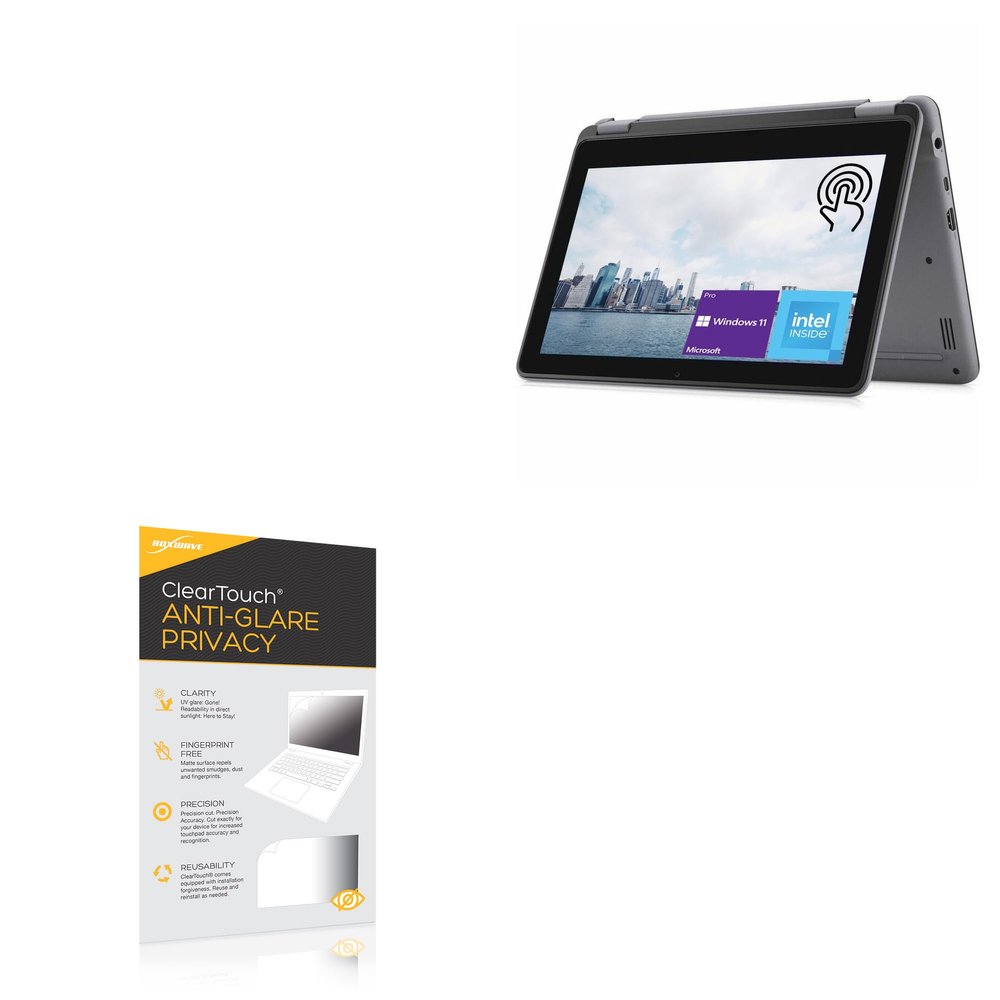 BoxWave Screen Protector Compatible with Dell Latitude 3140 - ClearTouch Anti-Glare Privacy (2-Pack), Privacy Screen Protector Flexible Film Anti-Glare