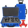 Eylar 22" Carry-On Roller Hard Case With Ragar Reconfigurable & Reusable XP Crosslink Foam, Waterproof, Shockproof For Equipment, Drones And Cameras, TSA Standard (2 Ragar Layers) (Blue) view 1