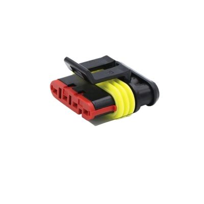 20/50/100Sets 1.5 Series AMP Automobile Connectors 1/2/3/4/5/6 Pin Super Seal Waterprof Electrical Wire Connector PA66 Nylon(4P Female,100sets)