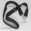 Incontesta Adjustable Replacement Shoulder Strap, 59" Long Nylon Strap with Metal Swivel Hooks for Camera, Laptop, Briefcase, 1" Wide Purse Straps (Black) view 3