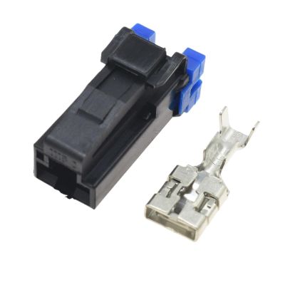 1 Set 1 Pin 9.5mm Male Female Unsealed Housing KET Connector Large Current p/Lug MG623688-5 MG613689-5 Compatible with The Car(Female)