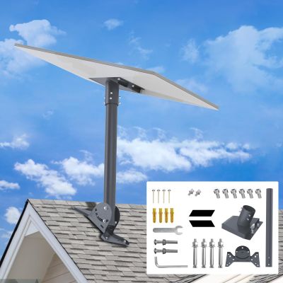 Starlink Gen 3 Mounting Kit Gray Adjustable Starlink Pole Mount with Gen 3 Pipe Adapter Roof Mount Compatible with V3 Standard Dish Starlink Long Wall Pole