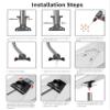 Starlink Gen 3 Mounting Kit Gray Adjustable Starlink Pole Mount with Gen 3 Pipe Adapter Roof Mount Compatible with V3 Standard Dish Starlink Long Wall Pole view 4