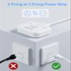 2 Prong Power Strip with USB C, meta-ant 2 Prong to 3 Prong Outlet Adapter, Two Prong Power Strip with 3 Outlets & 4 USB(2 USB-C), 4ft Extension Cord 2 Prong Outlet, Polarized, for Old House, White view 2