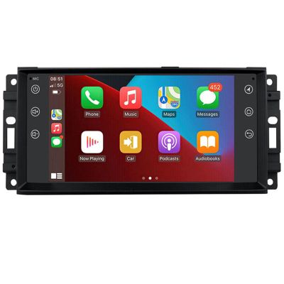 Alikali 7" Android 13 Car Stereo w/Wireless Carplay Android Auto fit for Jeep Commander 2008 2008 2009 2010 2011 Double Din Car Audio Receiver w/WiFi GPS Bluetooth/FM/DSP/AHD Mic - 1+16G